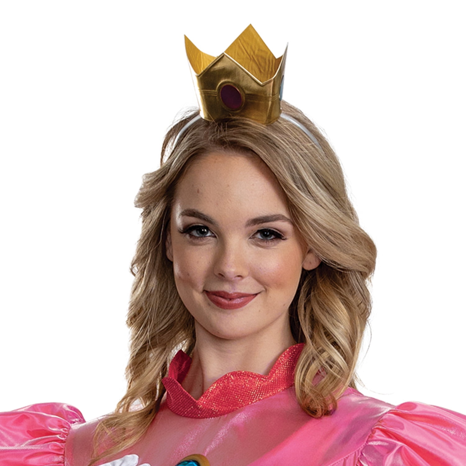 Nintendo Super Mario Bros. Princess Peach Halloween Costume for Adults, Womens Size M (8/10), by Disguise