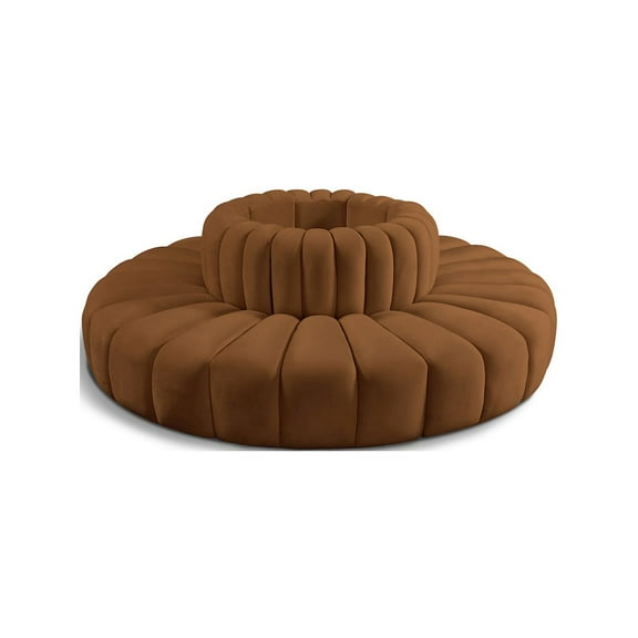 Meridian Furniture Arc Saddle Velvet Modular Sectional