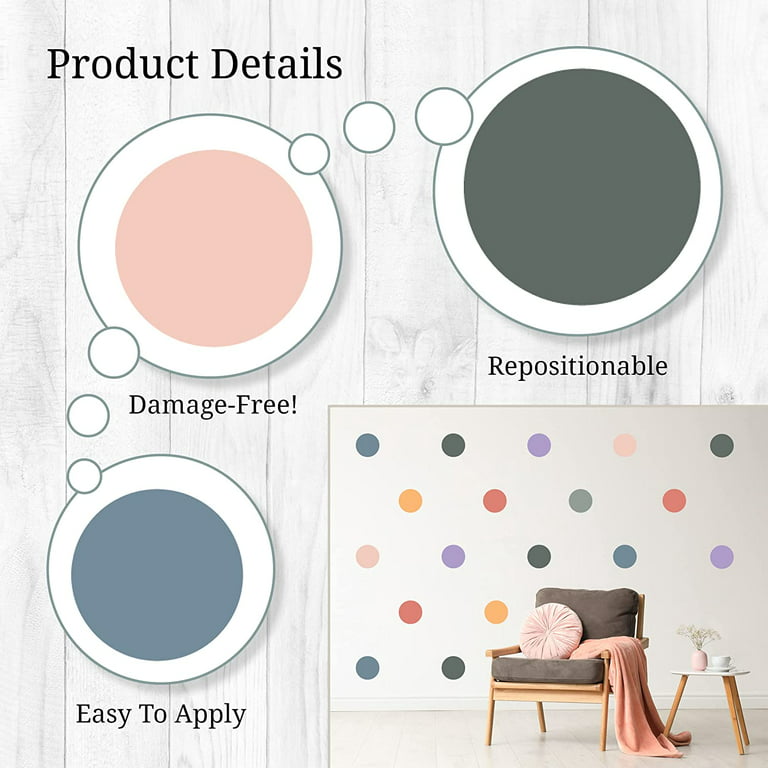 Polka Dot Wall Decals - Circle Vinyl Stickers for Room Decor
