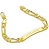 Men's Personalized Goldtone Stainless Steel ID Bracelet, 9"