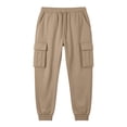 thumbnail image 6 of TKKCS Mens Loose Cargo Jogger Pants- Elastic Waist Drawstring Full Length Ankle Cuffed Casual Outdoor Sweatpants with Multi Pockets Khaki Size XL, 6 of 7