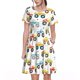 thumbnail image 1 of Disketp Cartoon Monster Trucks para Vestido de Manga Corta para Mujeres, Vestidos de Verano para Mujeres, Casual y Holgado para la Playa, 1 of 6