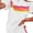 White, variant on ZOELNIC Women's 2 Piece Outfits Loungewear Color Block Short Sleeve Womens Tops Elastic Waist Shorts Sets, S