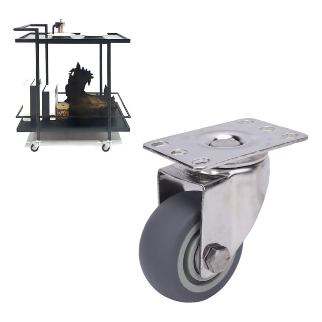Rueda Universal, Rodamientos De Bolas Rueda Giratoria Silenciosa De 3 Pulgadas Soporte De Acero Inoxidable Resistente Al Desgaste Para Muebles De Carro De Carretilla De Mano