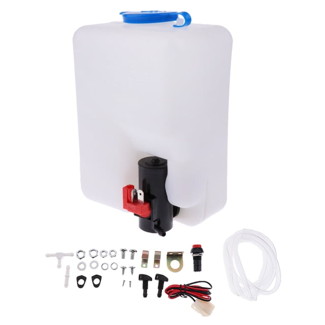 Botella de Lavaparabrisas Universal Cola 12 Bomba Kit de Botella de Lavadora de Parabrisas