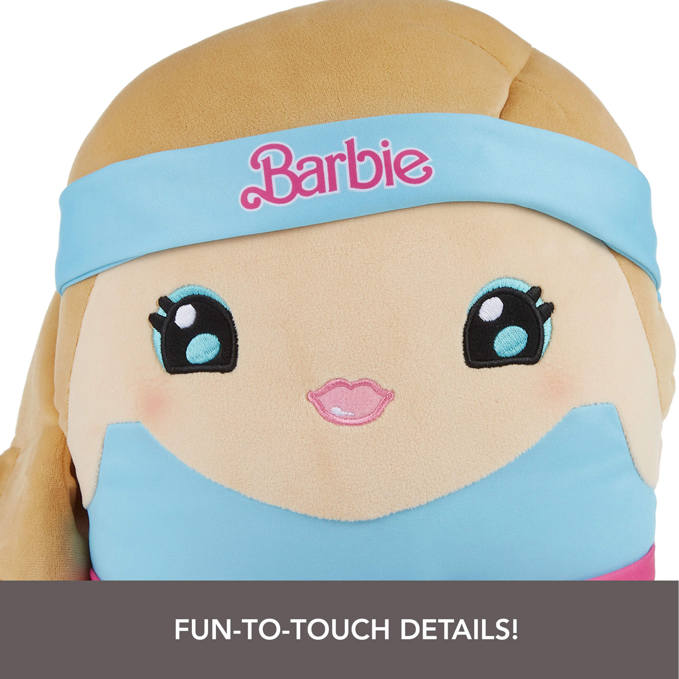 Barbie Cuutopia Plush, 10-inch Soft Pillow Doll, ‘80s-Inspired Workout Look & Soft Belt