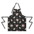 thumbnail image 2 of Pioneer Flower Floral Print Pattern Apron for Women and Men, Cotton Linen Waterproof with Pockets, Adjustable, 33x27 Inch for Kitchen, Gardening, BBQ, Salon, 2 of 6