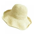thumbnail image 1 of Women Floppy Beach Hat Summer Bucket Hat Pocketable Sun Hats Wide Brim Straw Hat, 1 of 8