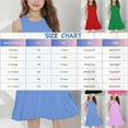 thumbnail image 3 of Spazoro Little and Big Girls Dresses, Round Neck Solid Color Waist Cinched Sleeveless Stretchy Dresses for Girls Blue Size 9 T, 3 of 9