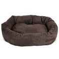 thumbnail image 2 of Majestic Pet Faux Suede Bagel Pet Bed for Dogs, Calming Dog Bed Washable, Large, Chocolate, 2 of 5