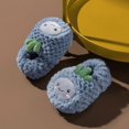 thumbnail image 2 of Otqutp Baby Indoor Slippers Fashion Autumn and Winter Boys and Girls Slippers Flat Bottom Soft Lightweight Comfortable Warm Cover Heel Cute Cute Fruit Pineapple Pattern Shoes(Blue,18-24 Months), 2 of 4