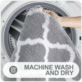 thumbnail image 2 of Bathroom Rugs 59x20, Soft and Absorbent Microfiber Bath Rugs, Non-Slip Shaggy Shower Carpet, Machine Wash Dry, Bath Mats for Bathroom Floor, Tub and Shower, Grey, 2 of 3