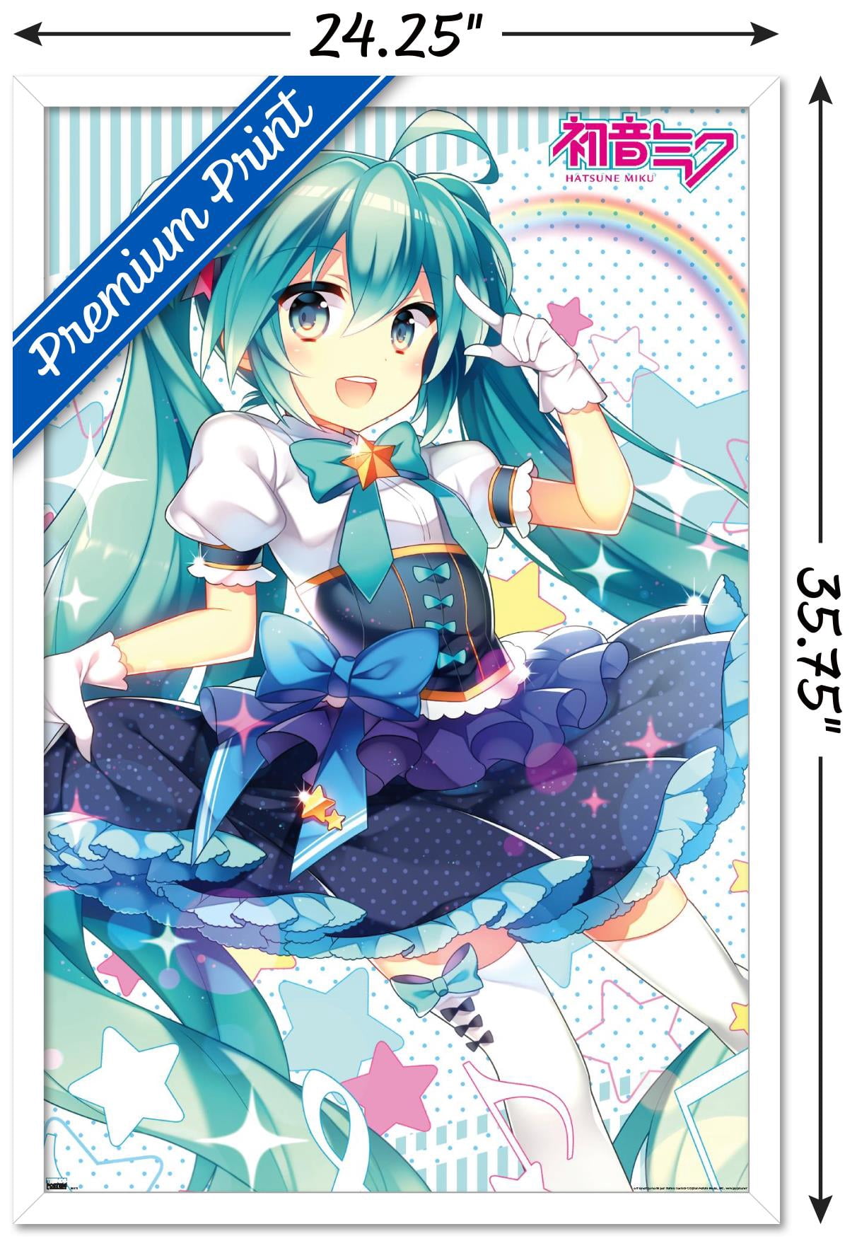 Hatsune Miku - Skirt Wall Poster, 22.375" x 34", Framed