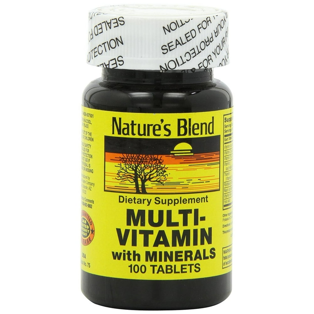 Nature's Blend MultiVitamin With Mineral Tablets, 100 Count Walmart