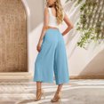 thumbnail image 5 of snilers Women Wide Leg Pants Summer Beach Casual Flowy Loose Trousers High Waist Adjustable Knot Business Work Pants, 5 of 6