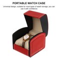 thumbnail image 2 of MIANGASTORE Single Watch Box Watch Box Holder Organizer PU Square Box Wristwatch Display Case Travel Watch Case for Men, Red, 2 of 8