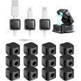 thumbnail image 1 of Clips para cables Organizador de cables magnético - Paquete de 12 Soportes de escritorio adhesivos para cables y, 1 of 5