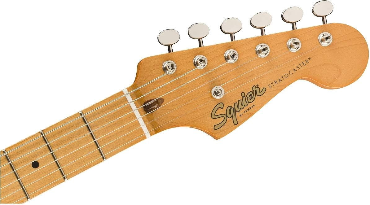 Squier Classic Vibe '50s Stratocaster 25.5 in Electric Guitar, White Blonde with Tremolo Bridge