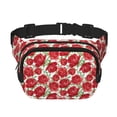 thumbnail image 1 of Fotbe Rose Flowers Cangurera Cuadrada con Estampado de Doble Capa, Bolsa de Cintura Ajustable Mini para Hombres y Mujeres, 1 of 9
