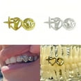 thumbnail image 2 of RYUJNDK Retro Double Love Tooth Accessories Brass Electroplated Steel Tooth Grills For Couples Trendy Jewelry, 2 of 8