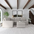 thumbnail image 3 of Bowery Hill Beige 4 Sectional and Ottoman with Performance Fabric, 3 of 7