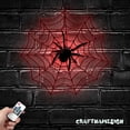 thumbnail image 3 of Craftnamesign Custom Spider Web Metal Wall Art Led Light, Spider Web Sign, Black Spider Metal Sign, 3 of 5