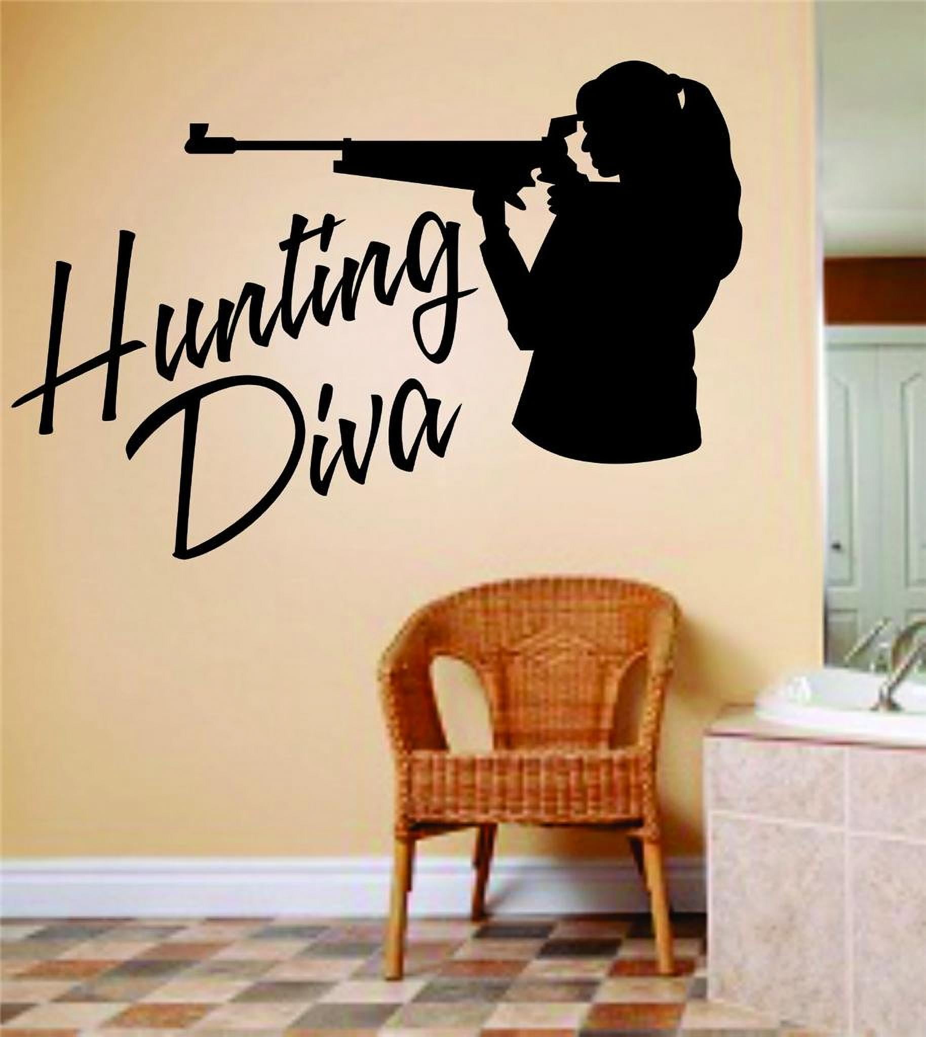 Wall Design Pieces Hunting Diva Letters With Deer Buck Image Animal ...