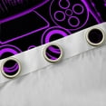 thumbnail image 4 of Feelyou Cartoon Game Console Black Out Curtains for Boys, Purple Stripes Lines Curtains Pack of 2 (42x63 Each), Modern Game Controller Bedroom Curtains, Living Room Curtains Decor, 4 of 6