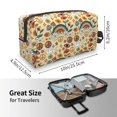 thumbnail image 3 of Uemuo Mushrooms And Rainbows Peace Pattern Portable Toiletry Bags with Handle, Waterproof travel Make up Bags for Women, Large Capacity Travel Cosmetic Bags, 3 of 9