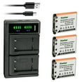 thumbnail image 1 of Kastar 3-Pack Battery and LTD2 USB Charger Compatible with Fujifilm NP-45 NP-45A NP-45B NP-45S, Fujifilm FinePix XP31 FinePix XP50 FinePix XP60 FinePix XP70 FinePix XP75 FinePix XP80 FinePix XP90, 1 of 6
