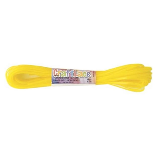 CraftLace Bobine Jaune Fluorescent - 100 yds - Lot de 24