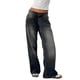 thumbnail image 1 of Pantalones vaqueros de pierna ancha for mujer, de talle bajo, holgados, pierna recta, pantalones de mezclilla for novio, pantalones vaqueros sueltos casuales, estilo niña Y2K, 1 of 4