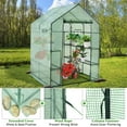thumbnail image 6 of Gymax Walk-in Greenhouse 56''x56''x77'' Gardening w/Observation Windows 2 Tier 8 Shelves, 6 of 9