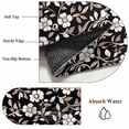 thumbnail image 6 of 2x3 Ft Entryway Area Rug, Black White Floral Kitchen Rug Runner Washable Floor Mat, Farmhouse Vintage Botanical Leaves Non Slip Indoor Door Mat Throw Carpet for Bathroom Living Room Bedroom, 6 of 8
