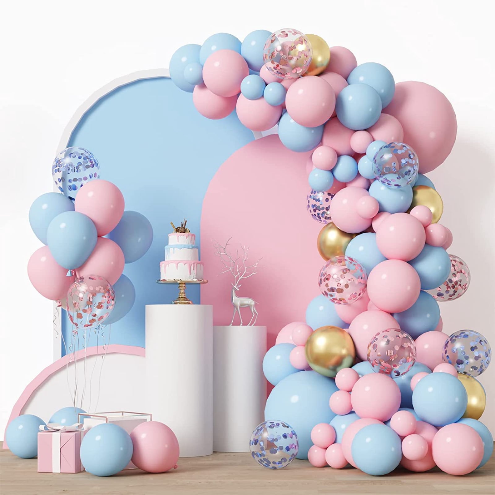 109PCS Pink and Blue Balloon Garland Arch Kit, Graduation Balloons , Happy Birthday Balloon ,2025 Balloons for Birthday Boho Wedding Baby Shower Bridal Shower Anniversary Decorations