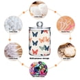 thumbnail image 6 of Yayeee 2 Pack Qtip Holder Bathroom Cotton Swab Canister with Lid Clear Dispenser Set, Orange Butterflies, 6 of 6