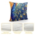 thumbnail image 4 of Orinice Peacock Graphic Decorative Cotton Linen Throw Pillow Cover for Home Sofa Car Bedroom, High-Quality 1PC 22x22in, 4 of 5