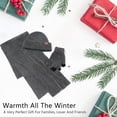 thumbnail image 6 of Womens Winter Knit Warm Hat Beanie+Long Scarf+Touch Screen Gloves Set Skull Caps Neck Scarves for Women Men, 6 of 12