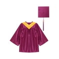 thumbnail image 4 of iEFiEL Kids Kindergarten Graduation Gown 4Pcs Set Girls Boys Preschool Uniform Church Robe Outfit Burgundy 3-4, 4 of 5