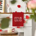 thumbnail image 6 of Sm:)e Forever Dark Eucalyptus Leaves Heart Valentine Kitchen Dish Towels Set of 4, Red 18 x 26 Inch, 6 of 7