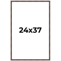 24x37 Frame Brown Bamboo with Dark Coffee/Walnut Finish | Solid Wood Picture Frame Width 0.75