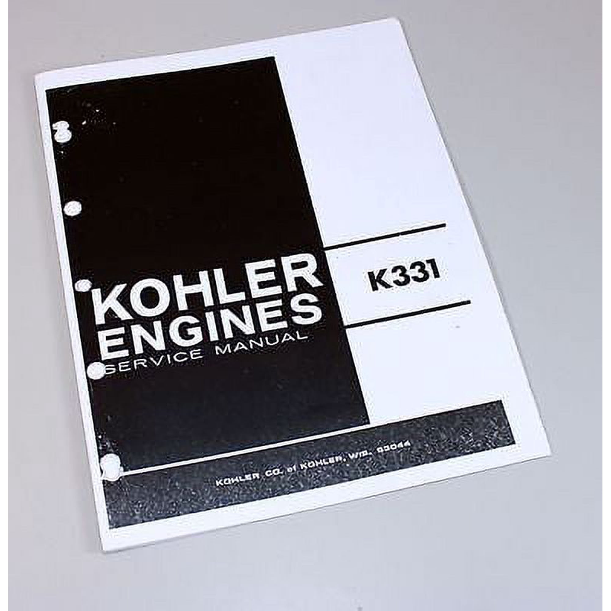Kohler K331 Gas Engine Service Repair Manual Book