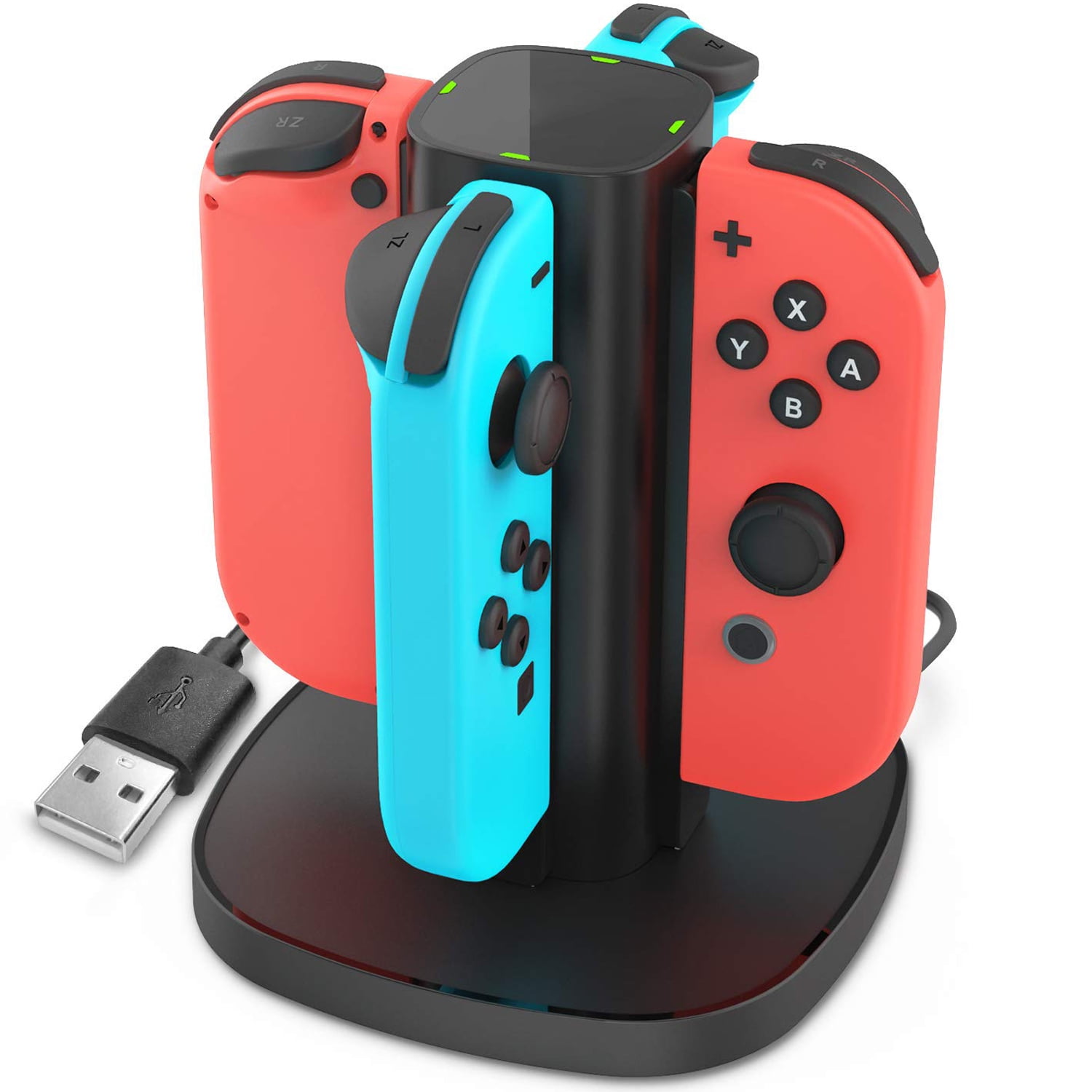 Nintendo Switch Joy Con Charging Dock Docking Station Charges up to 4 ...