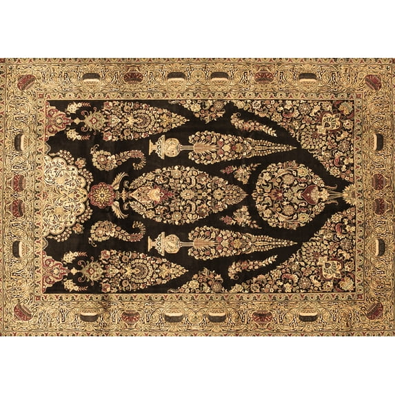 Ahgly Company Indoor Rectangle Persian Brown Traditional Area Rugs, 7' x 9'