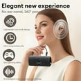thumbnail image 4 of Fashionable Clip-On Wireless Headphones, Handbag-Style Clip-On Earphones, LED HD Display (White), 4 of 5
