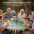 thumbnail image 3 of Round Outdoor Tablecloth with Umbrella Hole and Zipper, Sage Green Grey Ombre Tablecloth with Elastic Waterproof, Farmhouse Gradient Minimalist Patio Table Covers for 31" - 35" Picnic Pool Tables, 3 of 9