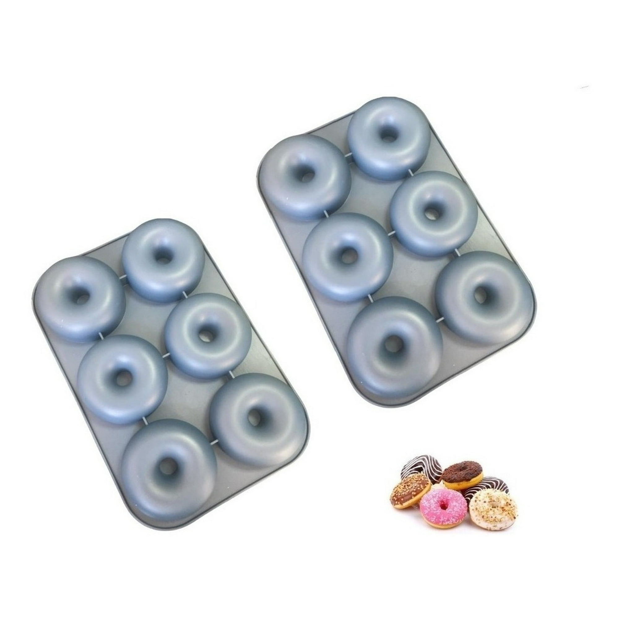 Pack X2 Moldes De Silicona Donas Moldes Donuts Molde Dona 6