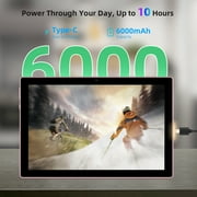 10 inch Android 13 Tablet, 8GB RAM+64GB ROM+512GB Expandable Computer Tablets PC, IPS Screen, 2+8MP Dual Camera, WiFi, BT, Google Certified Tablet
