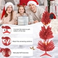 thumbnail image 2 of CNKOO 4ft White Pre-Lit Halloween & Christmas Tree  Compact Artificial Xmas Tree with Stand, 2 of 9