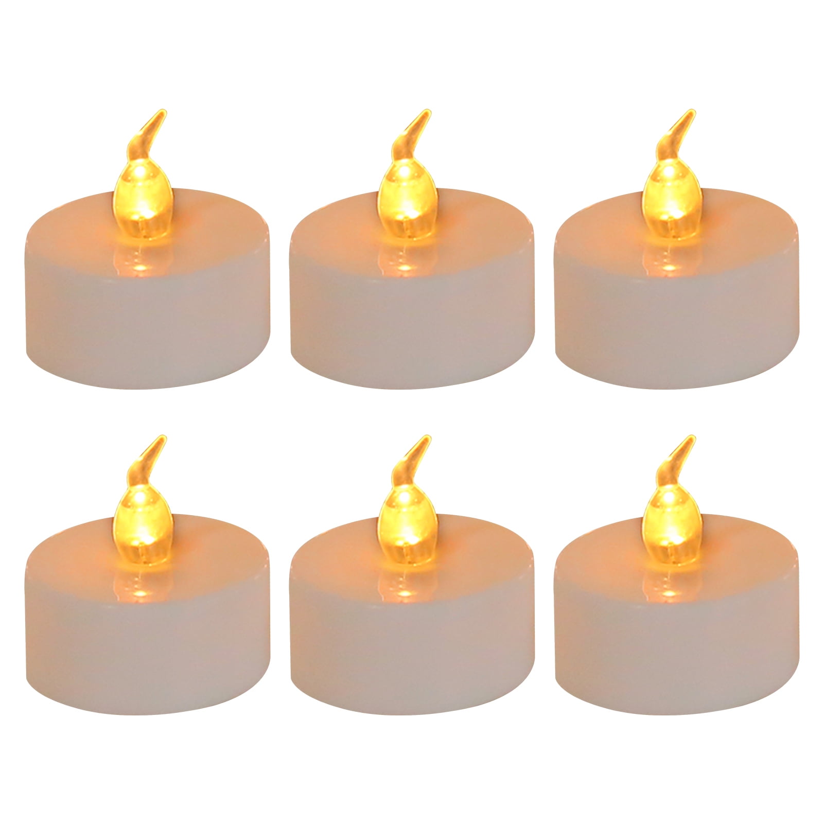 6pcs Led Tealight Candles Realistic Flameless Candles Big Capacity